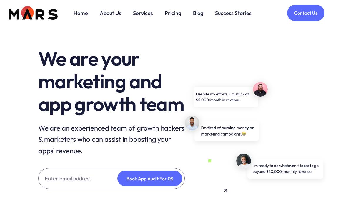 Marsstudios website preview