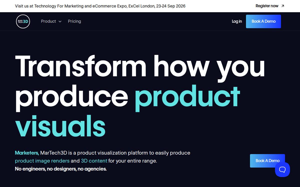 Martech3D website preview