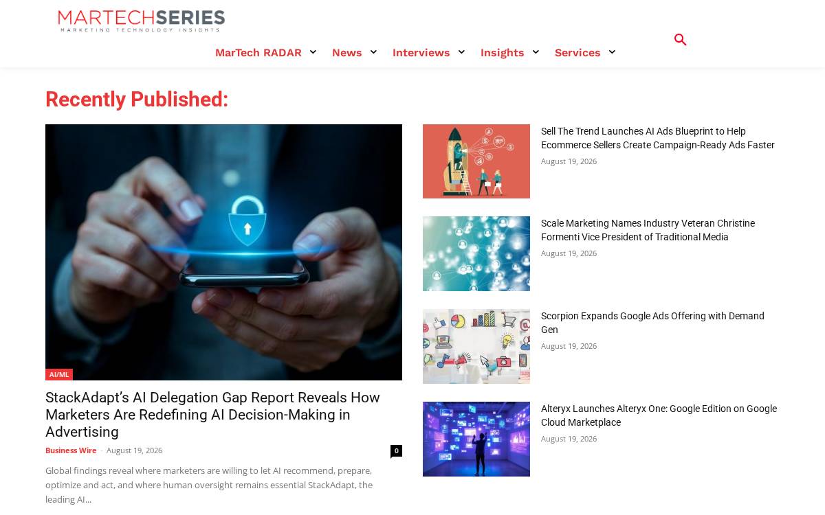 Martechseries website preview