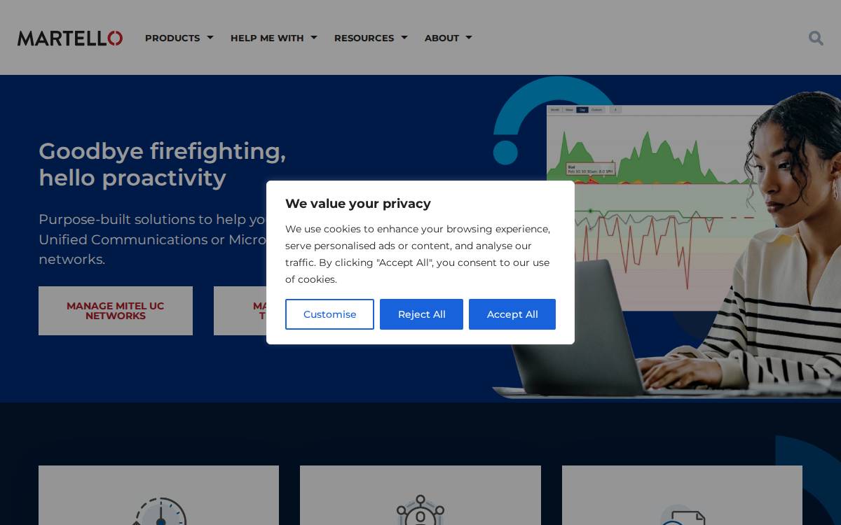 Martello website preview