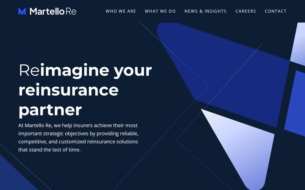 Martello Re website preview
