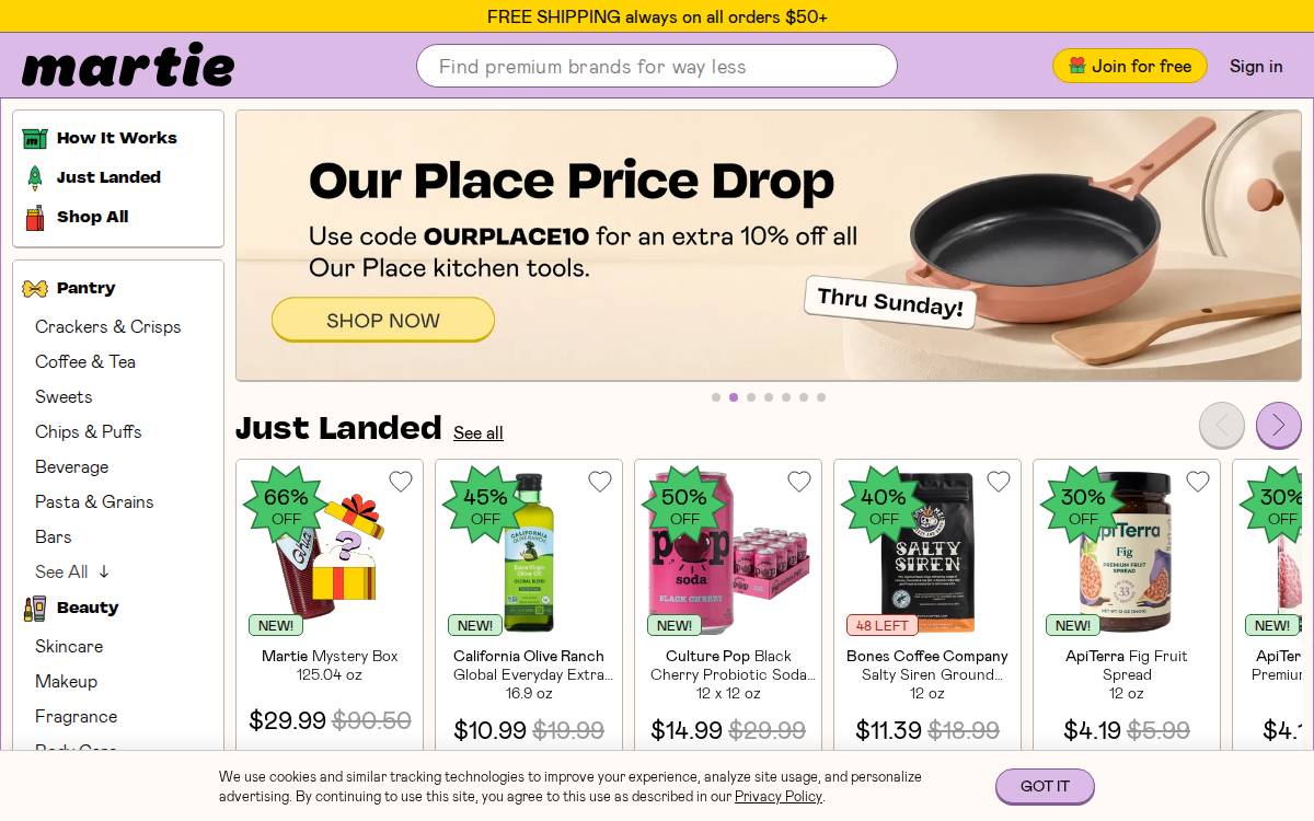 Martie website preview