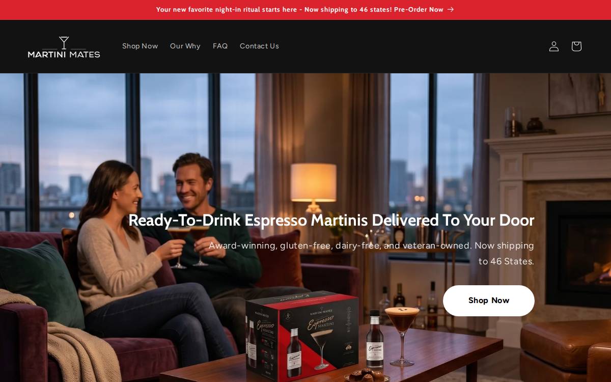 Martini Mates website preview