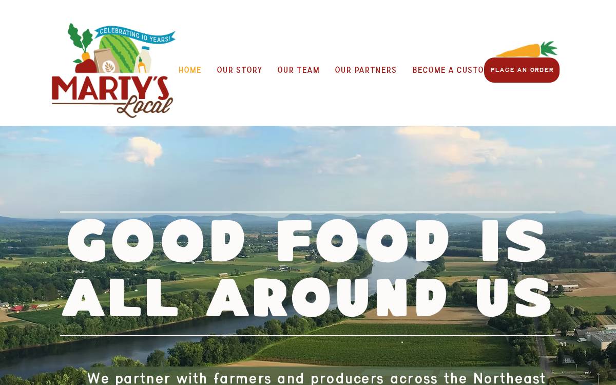 Marty's Local website preview