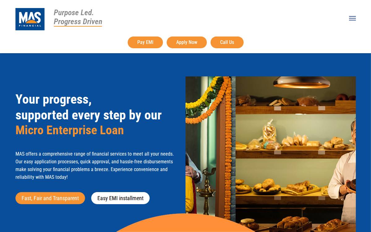 MAS FINANCIAL SERVICES LTD website preview