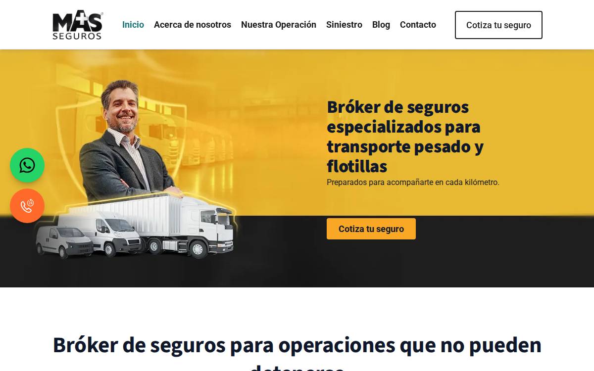 Mas Seguros website preview