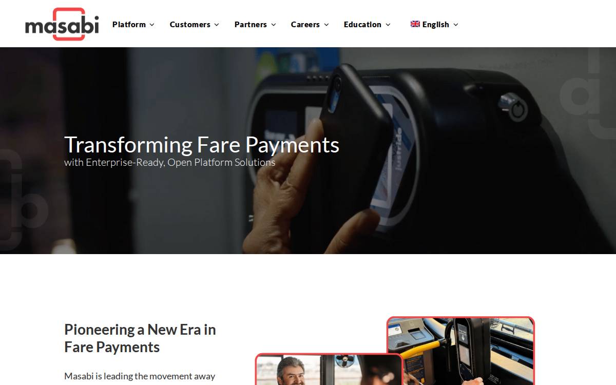 Masabi website preview