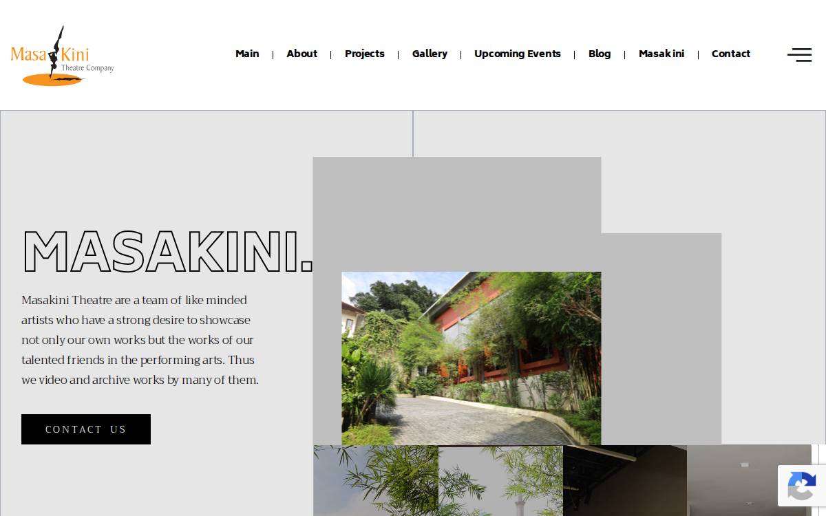Masakini Theatre website preview