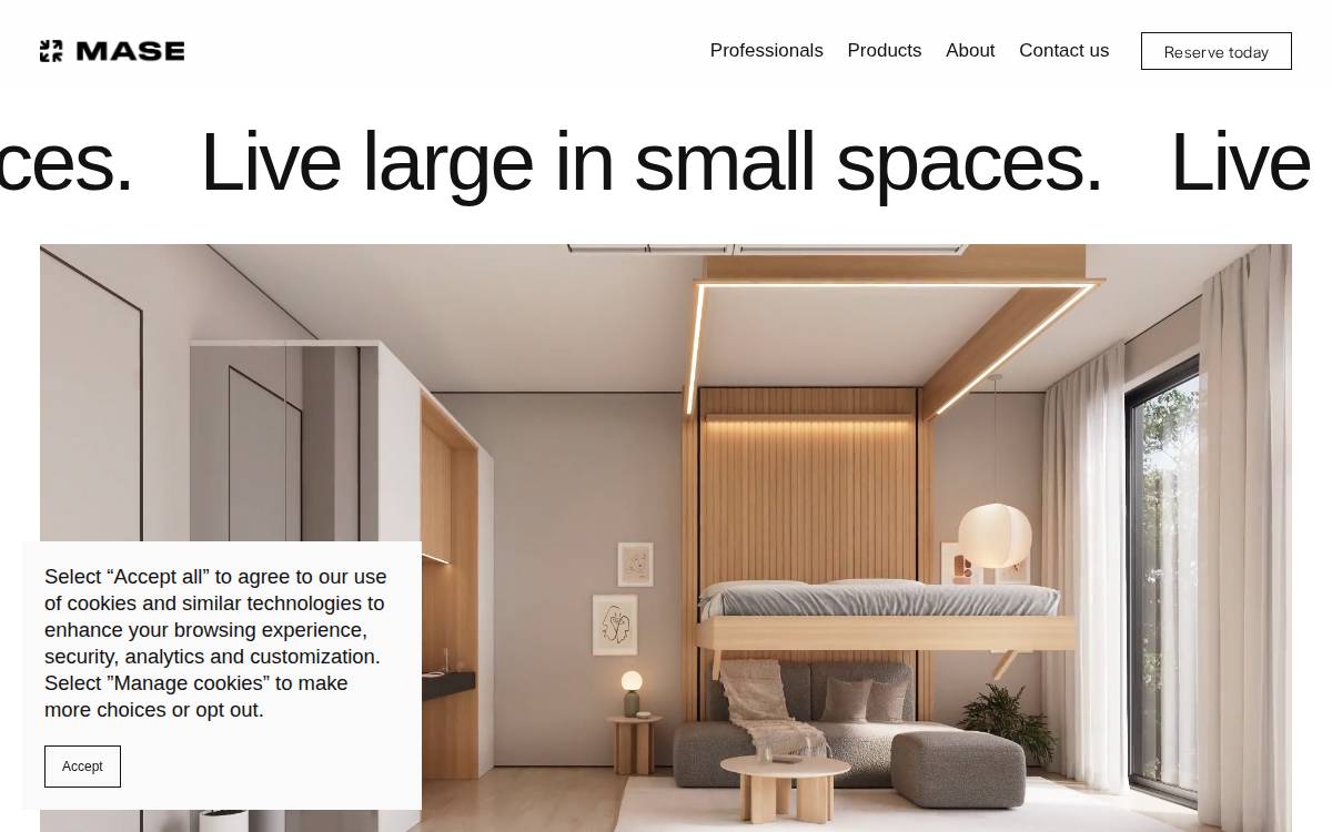 Masehome website preview