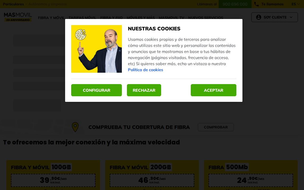 MasMovil website preview