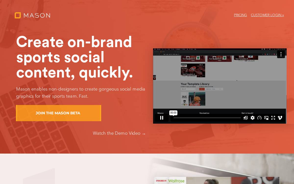 Mason website preview