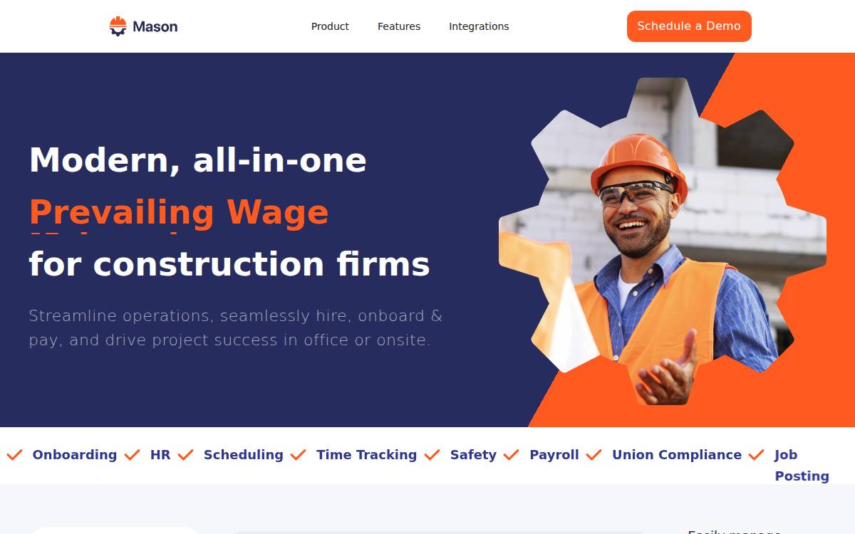 Mason website preview