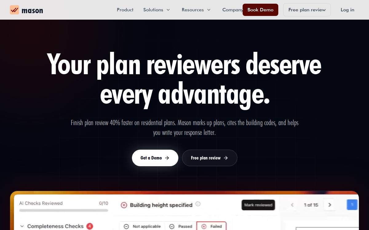 Mason AI website preview