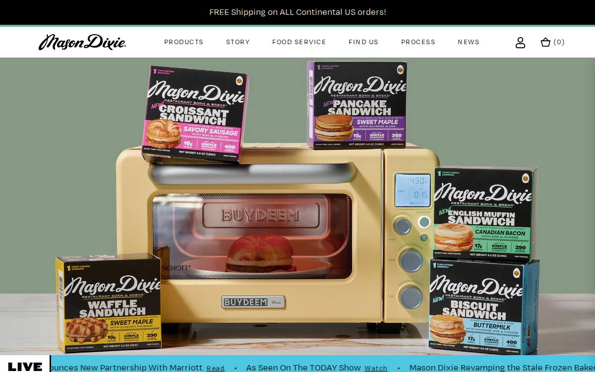 Mason Dixie website preview