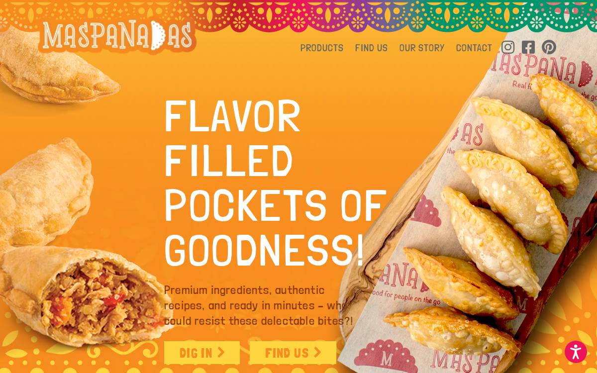 Maspanadas website preview