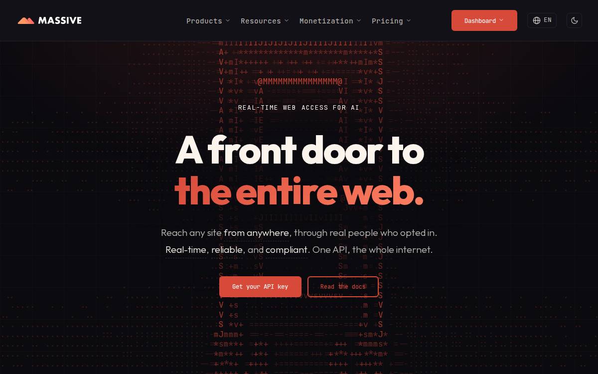 Massive website preview