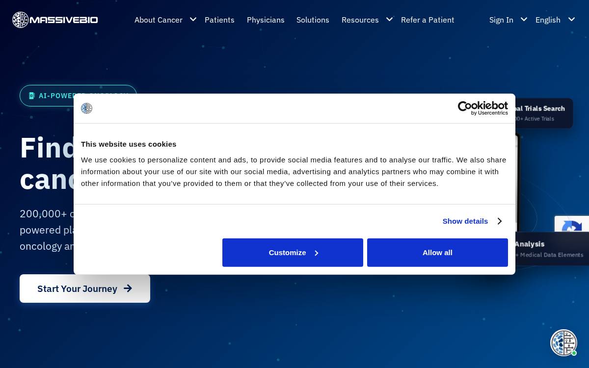 Massive Bio website preview