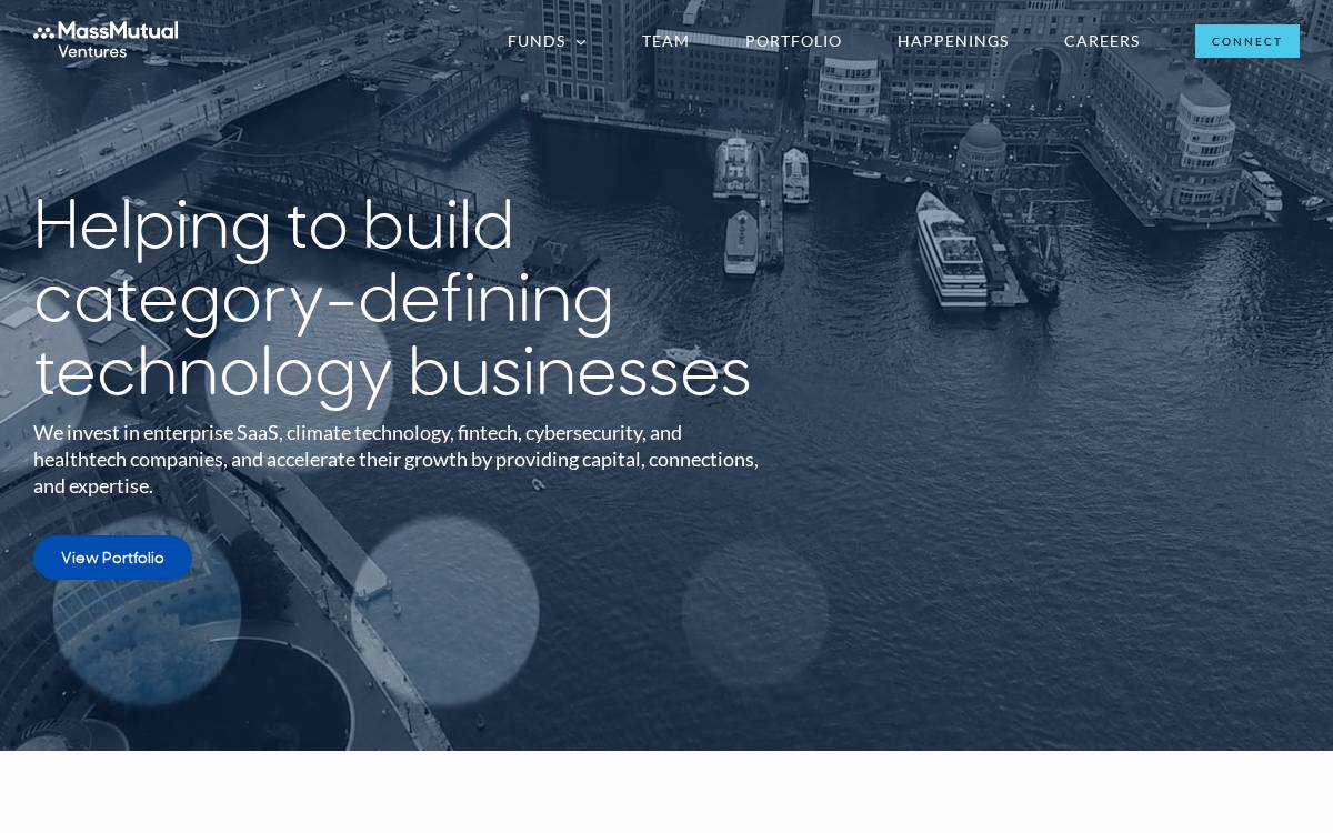 MassMutual Venture’s Climate Technology Fund website preview