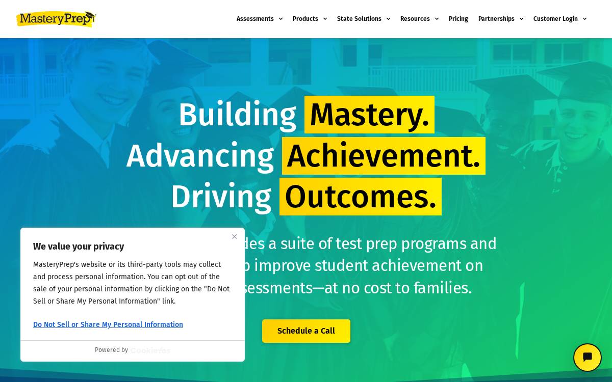 Masteryprep website preview