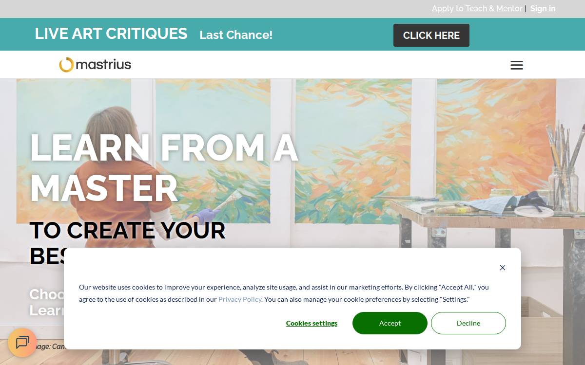 Mastrius website preview