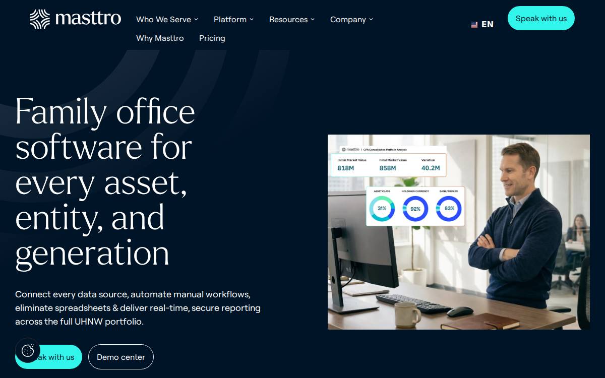 Masttro website preview