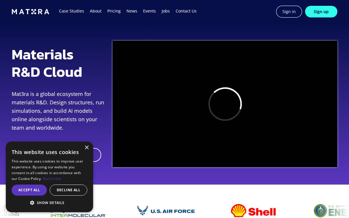 Mat3Ra website preview