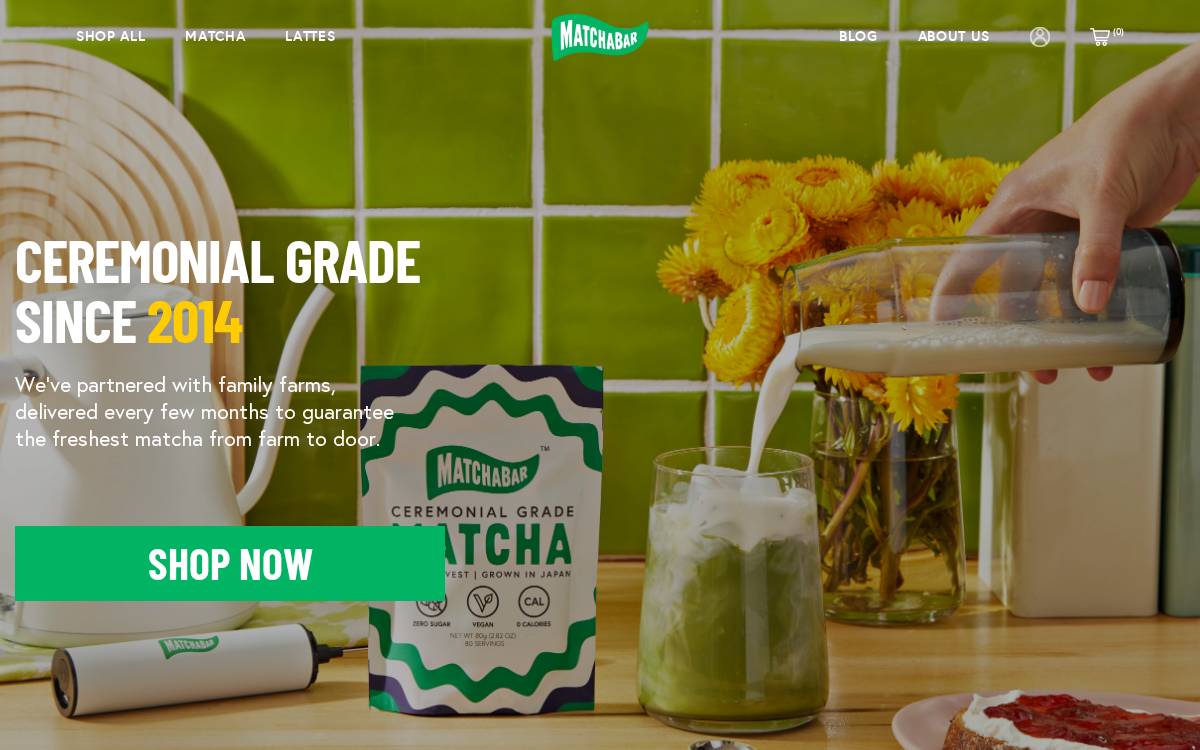 Matchabar website preview