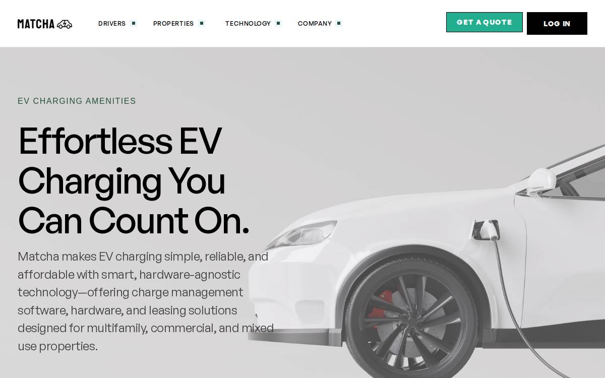 Matchaelectric website preview