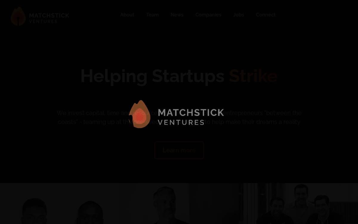 Matchstick Ventures website preview
