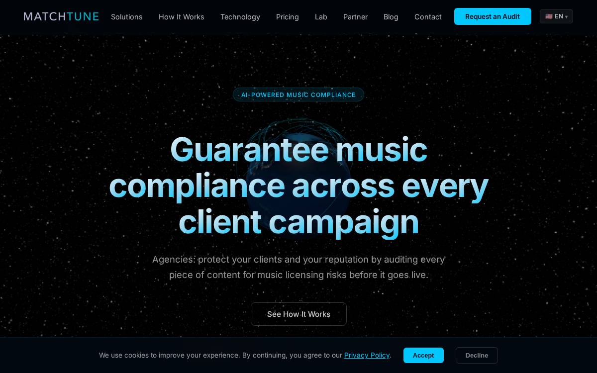 Matchtune website preview