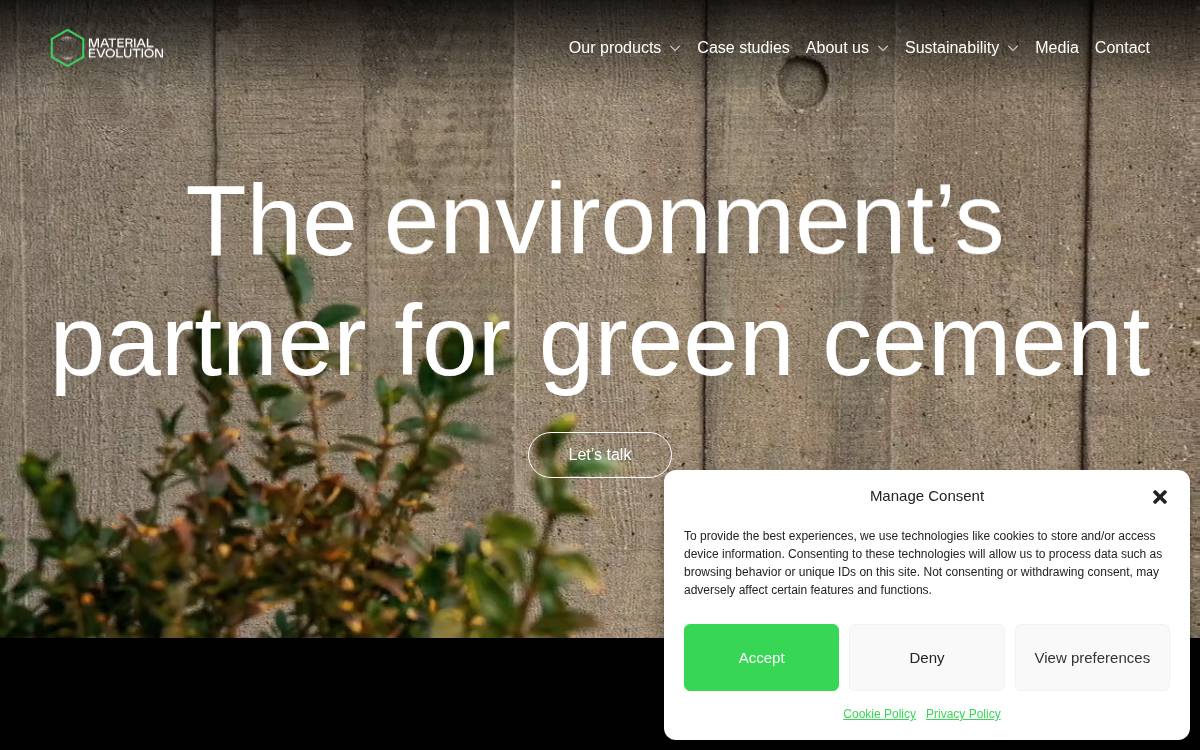Material Evolution website preview