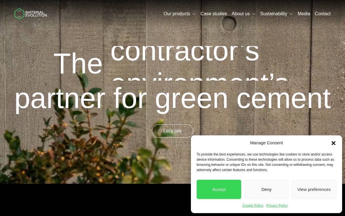 Material Evolution website preview