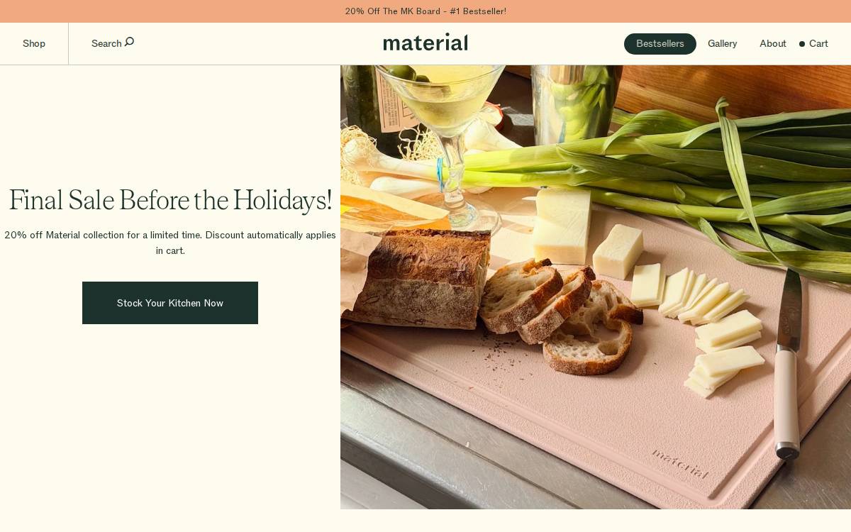 Material website preview