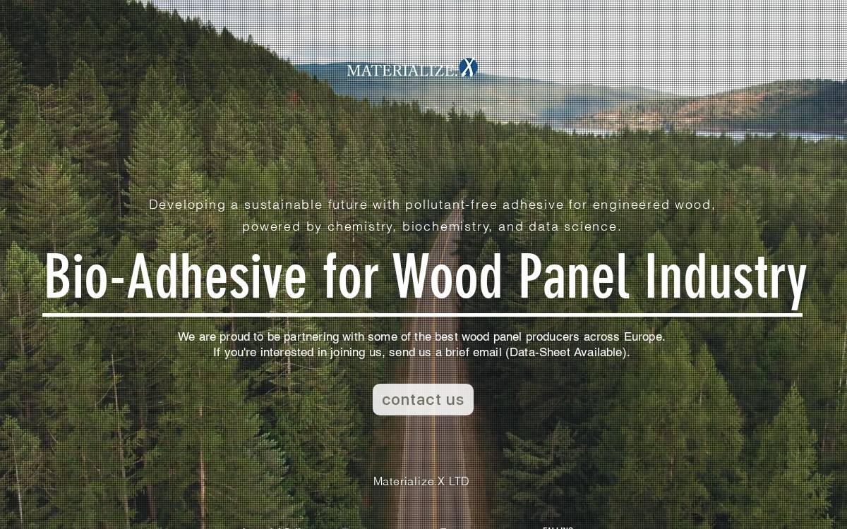 Materialize.X website preview