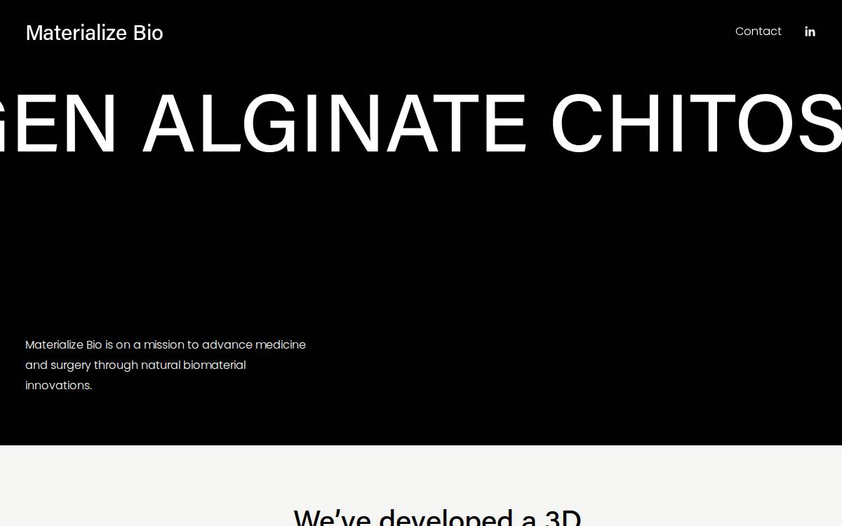 Materialize Bio website preview