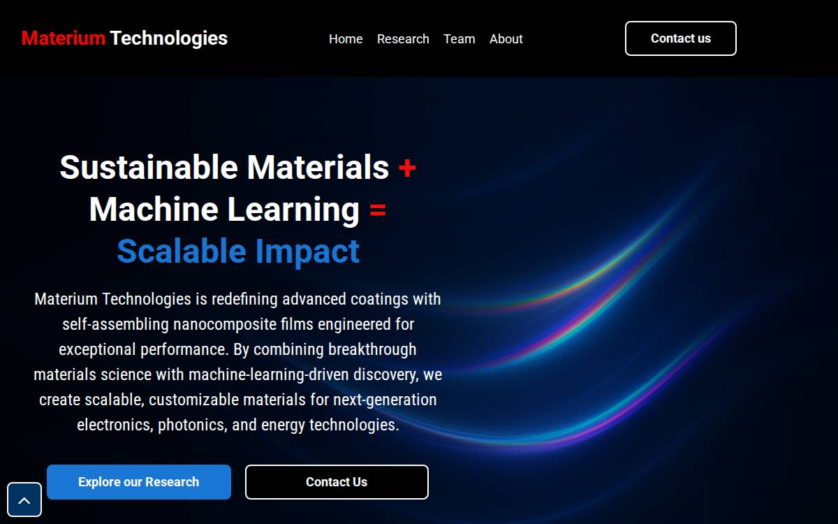 Materiumtech website preview