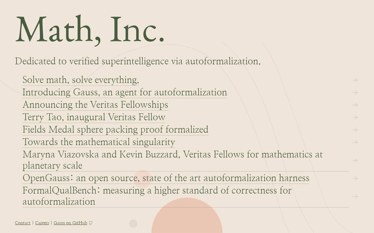Math website preview