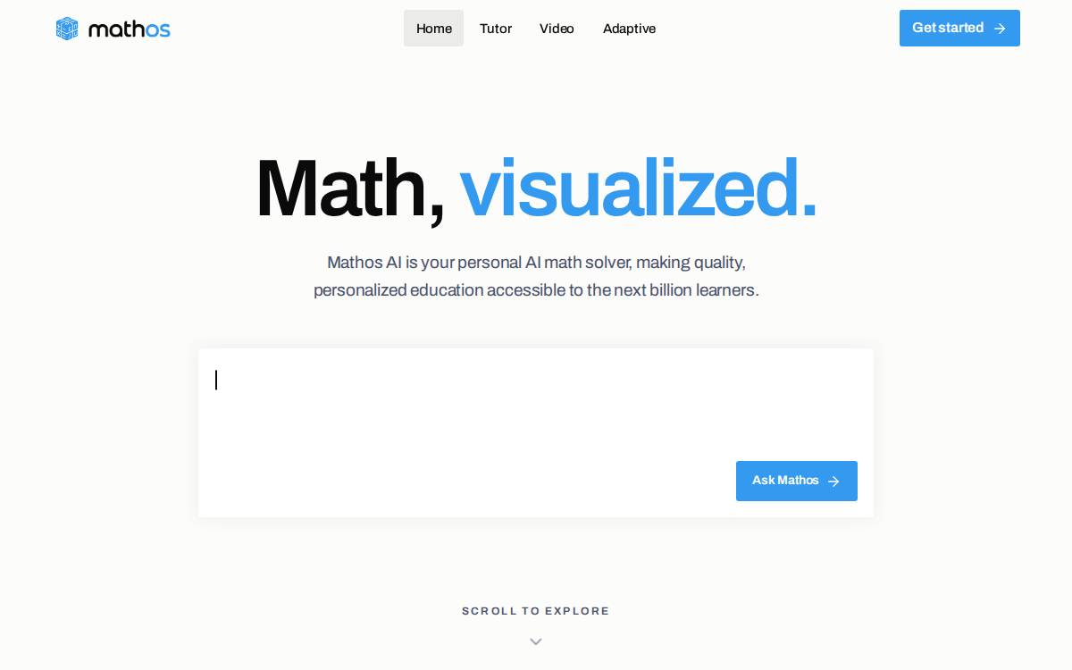Mathos website preview