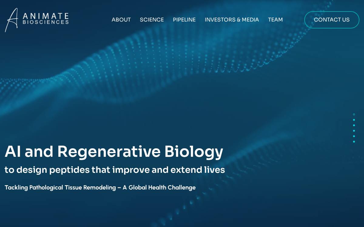 Matice Biosciences website preview
