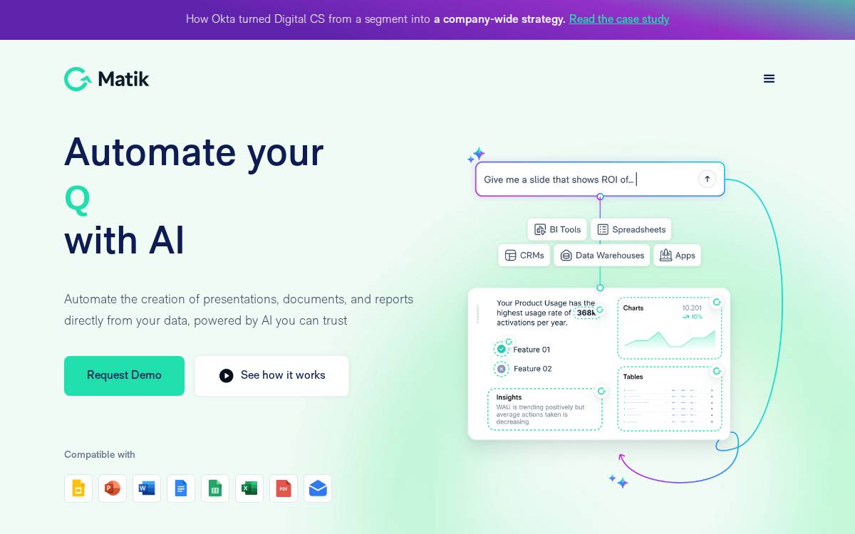 Matik website preview