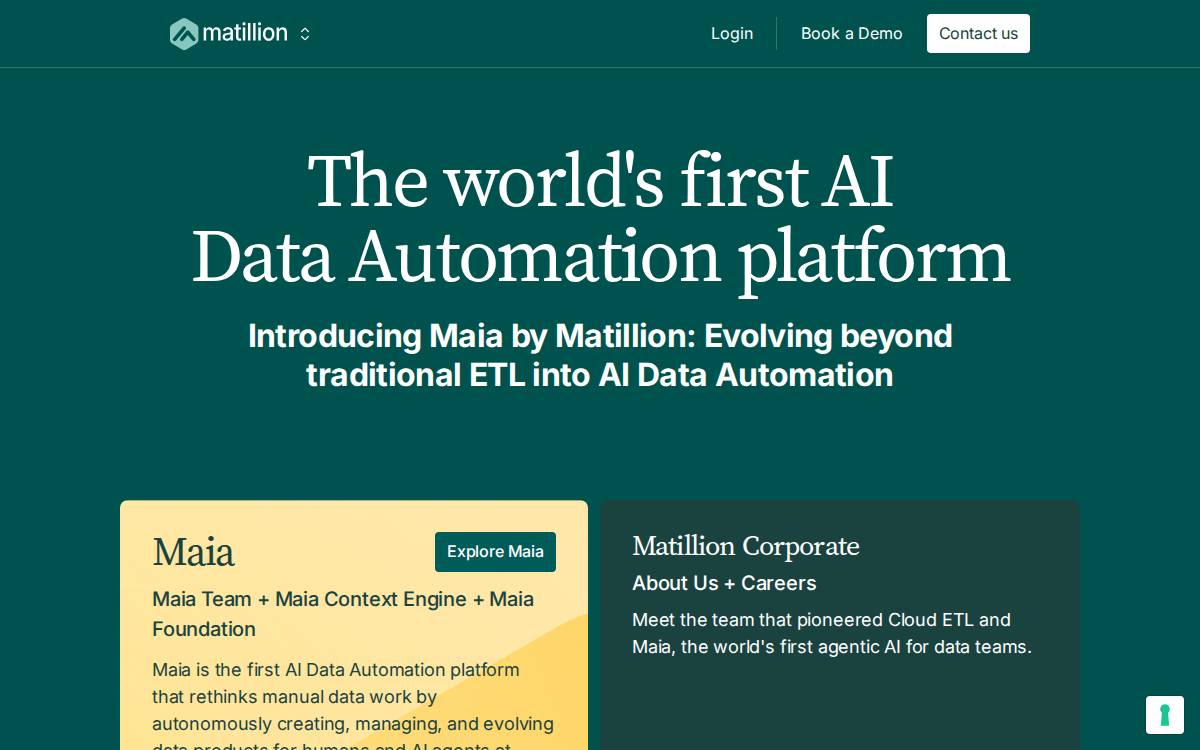 Matillion website preview