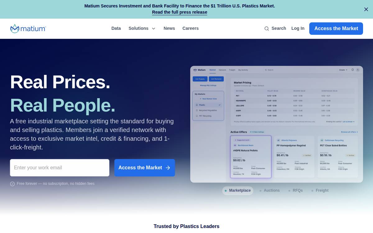 Matium website preview