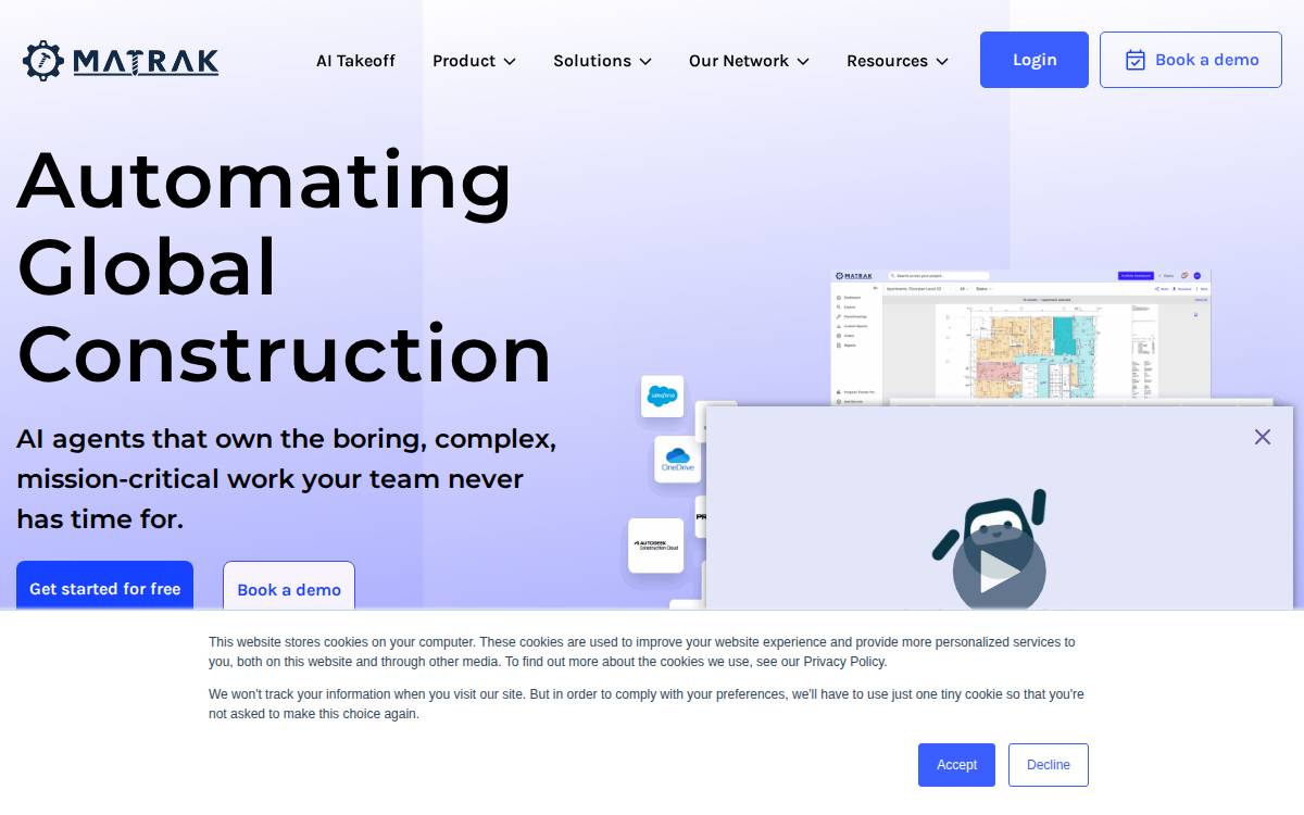 Matrak website preview