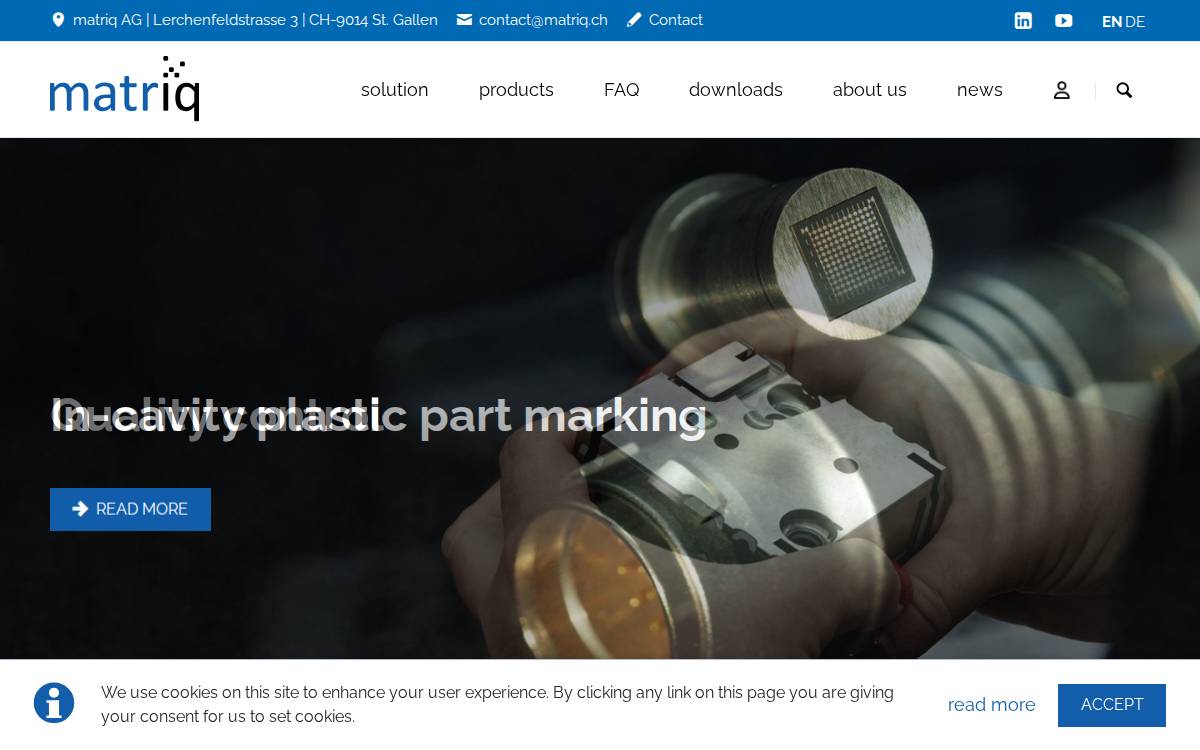 Matriq website preview