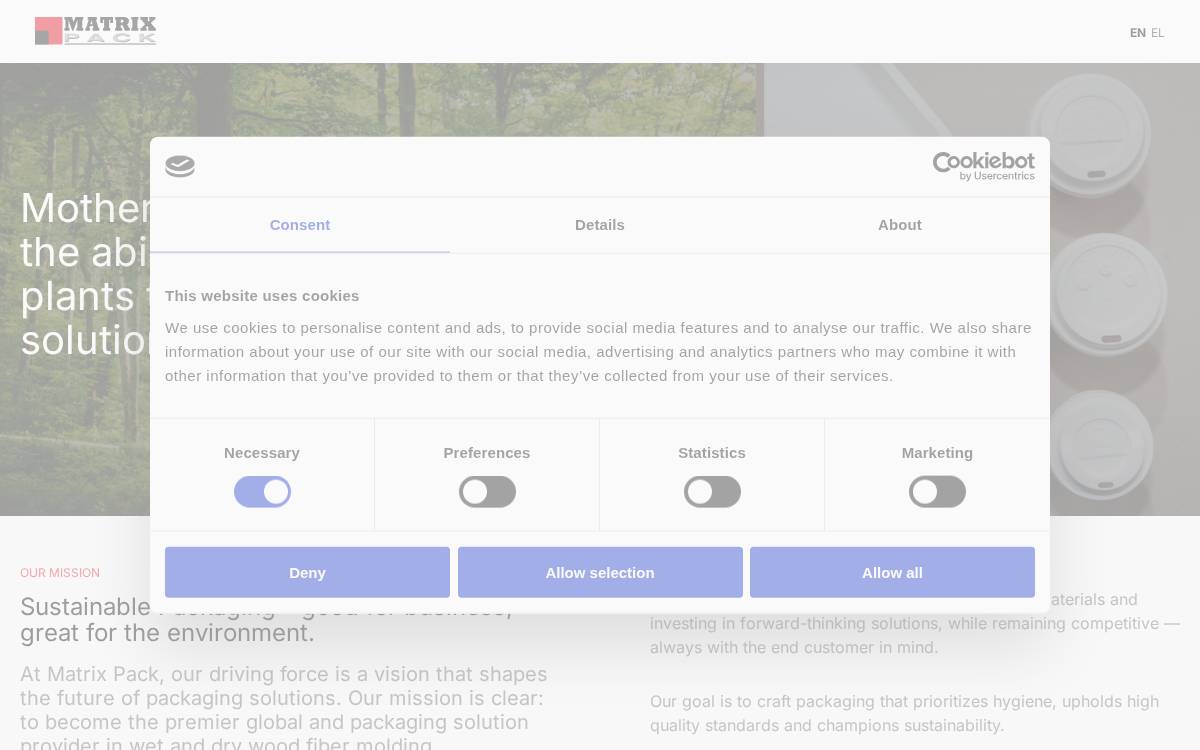 Matrix Pack website preview