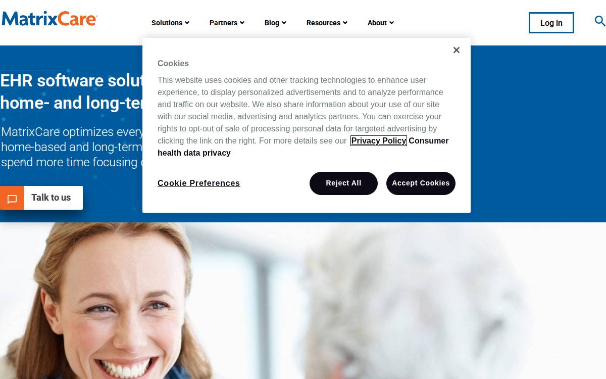 MatrixCare website preview