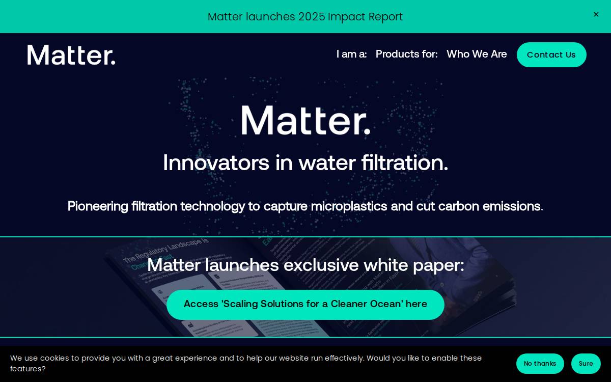 Matter website preview