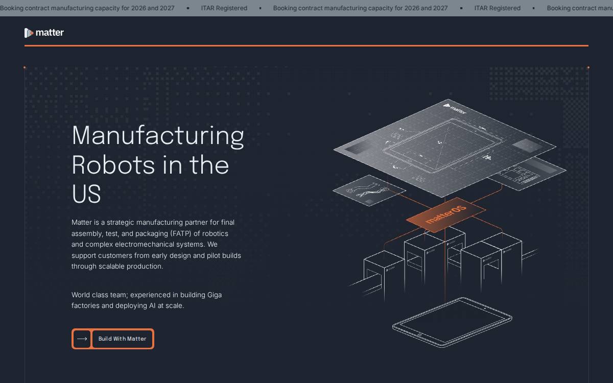 Matter website preview