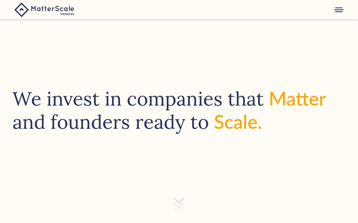Matterscale website preview