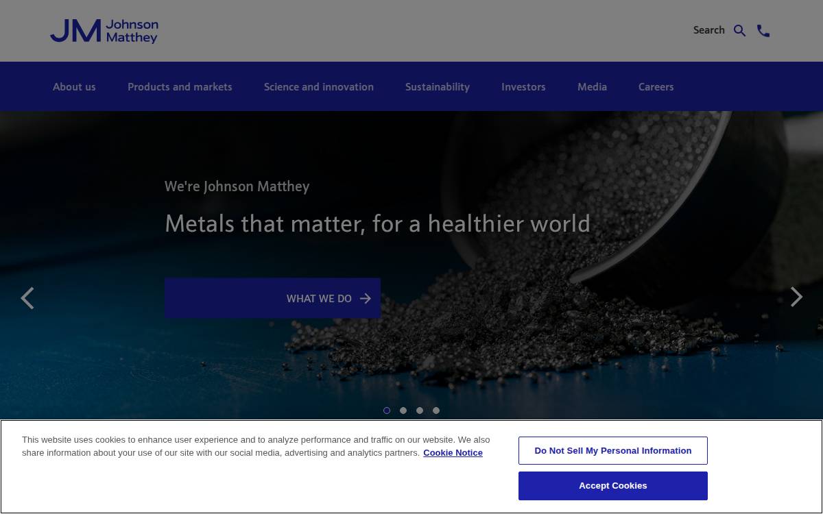 Matthey website preview